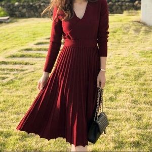 SpringFall Maxi Elegant Dress European Designer